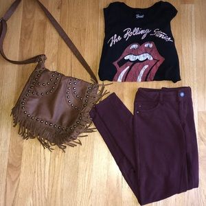 Garage Burgundy Jeggings